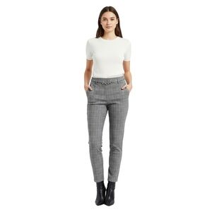 RETROLOGY Womens Size‎ M Stretch Pants Grey Black Plaid Tailored Stylish Chic